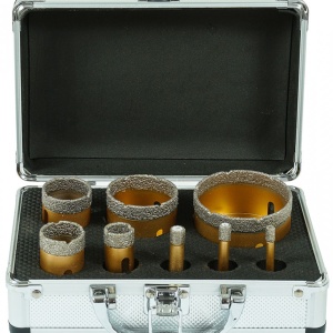 Set 8 carote diamantate pentru piatra, gresie si beton 6-68mm M14 V05091 Verke
