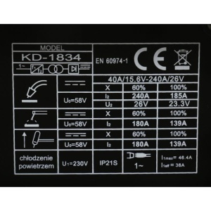 Aparat Sudura profesional tip Invertor 3in1 MMA-MIG-TIG 20-240A B-1834