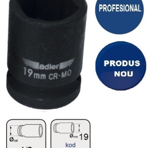 Cheie tubulara de IMPACT 1/2" AD-3512.19 19mm