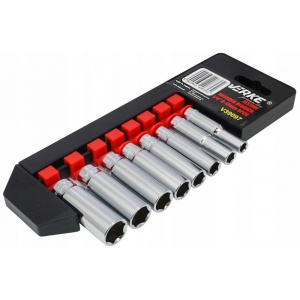 Set chei tubulare 1/4" varianta lunga 6-13mm 8 elemente VERKE V39097