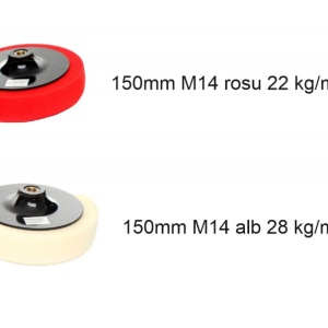 Set de 4 bureti pentru lustruit polisat 150mm M14 diferite granulatii profil normal