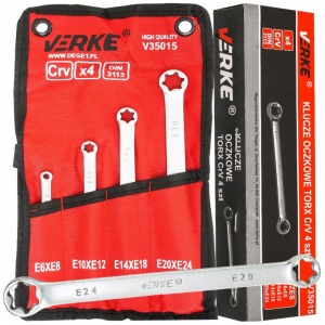 Set chei inelare tip torx E6-E24 4 elemente V35015 Verke