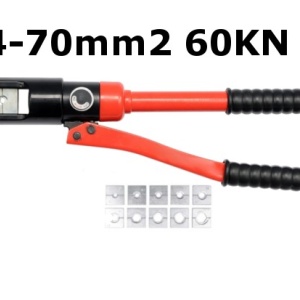 Cleste de sertizat hidraulic, hexagonală 4-70mm² 60kN KraftDel KD10341