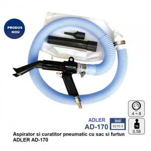 Aspirator si curatitor pneumatic cu sac si furtun ADLER AD-170