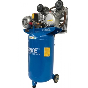 Compresor de aer vertical 100 litri, 2 cilindri 3kW, 220V VERKE V81110