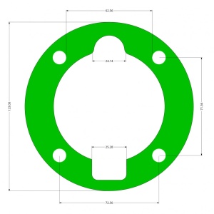 Garnitura cap compresor piston 80MM median SPC0102