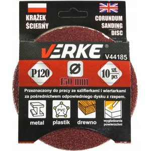 Set 10 discuri textile cu panza abraziva P120 150mm V44185 Verke