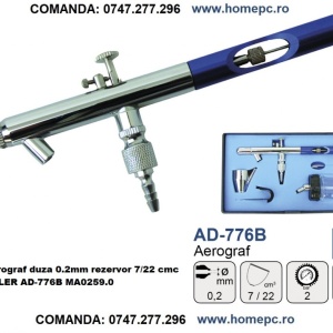 Aerograf duza 0.2mm rezervor 7/22 cmc ADLER AD-776B MA0259.0