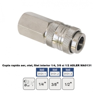 Cupla rapida aer, otel, filet interior 1/2" ADLER MA0131.3