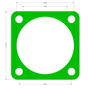 Garnitura cap compresor piston 80MM inferior SPC0103