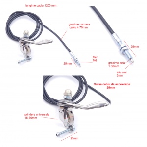 Cablu de accelerației pentru rigla vibratoare de beton 120cm D1376