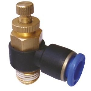 Drosel pneumatic SL CONECTOR PLASTIC TIP L CU REGLAJ DEBIT 1/4'' 6mm MA0118.07
