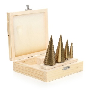 Set burghie metal conice in trepte 4-32 mm 4 bucati titan TA4037 TAGRED