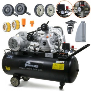 Compresor de aer industrial 3 cilindri 12.5 bari 600 l/min 100L 400v B-SLGS12 - KO100L