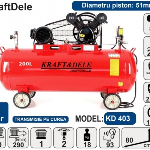 Compresor de aer industrial 50litri, 2.8kW, 480L/min 403