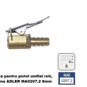 Duza pentru pistol umflat roti, alama ADLER MA0207.2 8mm