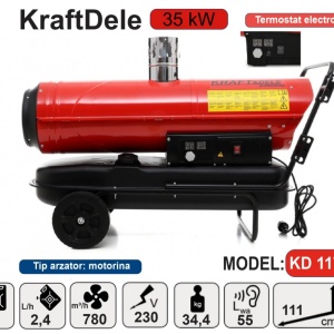 Tun caldura cu motorina cu TERMOSTAT -35kW KraftDele KD11714