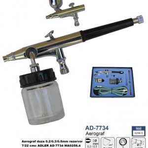 Aerograf duza 0.2/0.3/0.5mm rezervor 7/22 cmc ADLER AD-7734 MA0256.5