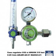 Ceas regulator CO2 si ARGON 315 bari 0-25 l/min ADLER AH-01 MA0023.01