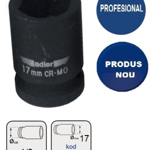 Cheie tubulara de IMPACT 1/2" AD-3512.17 17mm