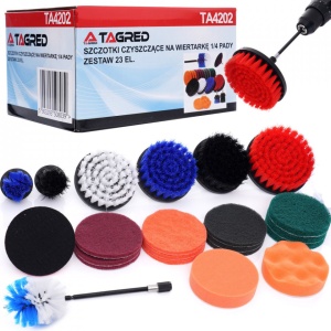 Set de perii curatare pentru bormasina 23 elemente 1/4 TA4202 Tagred