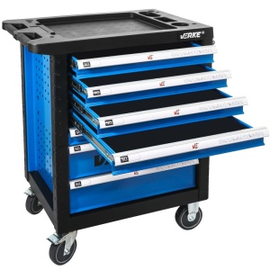 Carucior depozitare unelte cu 7 sertare, pentru atelier VERKE V33100A