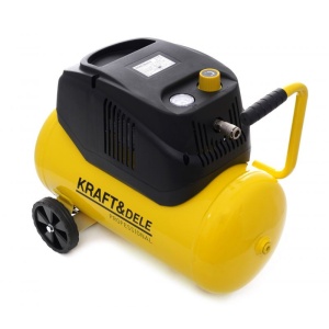 Compresor fara ulei 24L 8bar 1.1kW 180L/min ultrasilentios KD1416 KraftDele