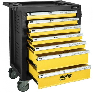 Dulap carucior atelier 7 sertare cu chei si unelte 156 piese N4001