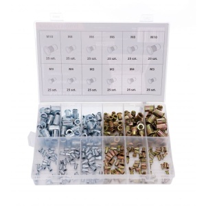 Piulite nituri din otel si aluminiu M3 M4 M5 M6 M8 M10 300 buc. KD10486 Kraftdele