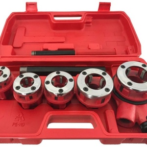 Set clupa filiera filetat manuala 5 piese 3/8", 1/2", 3/4", 1" si 1-1/4"