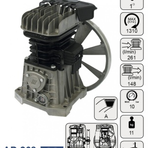 Cap compresor de aer cu 2 pistoane 261l 3kW/4CP 10 bari FIAC AD268 MA3602.4