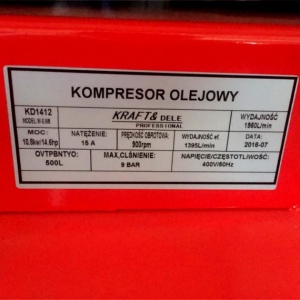 Compresor de aer cu 3 pistoane 10.8kW 1960L/min KraftDele KD1412 TBC