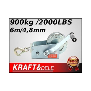 Troliu Manual 900 kg / 1000 LBS -6m 4,8 mm KD1121 TBC