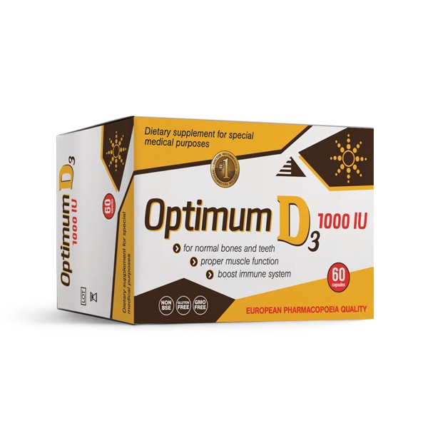 Optimum D3 1000IU, 60 kapsula - 50%! 