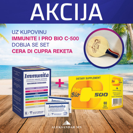 Immunita i Pro Bio C-500 + GRATIS Set drvenih reketa Cera Di Cupra