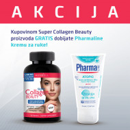 Super Collagen Beauty, kolagen tablete (60 tableta) + Pharmaline Atopic pH 5.5, krema za ruke i nokte 75 ml