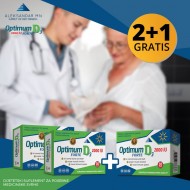 Optimum D3 2000 IU FORTE vitamin D3, 2 + 1 Gratis