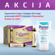 Super Collagen Anti-age shots 14 x 25ml + Pharmaline Atopic pH 5.5, krema za ruke i nokte 75 ml