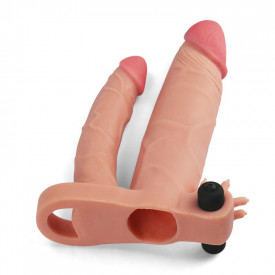 Manson Penis, Liketrue X-Tender Plus Extension Penis Sleeve With Vibrating Bullet And Anal Dildo