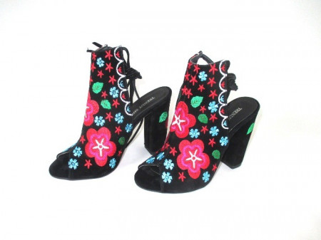 Sandale gen cizme de vara negre S743