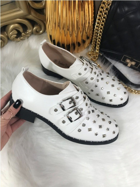Pantofi dama albi