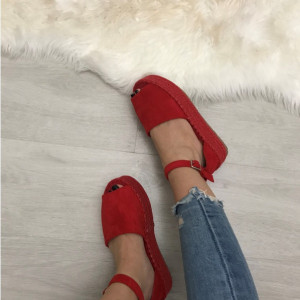 Sandale dama rosii cu platforma S99