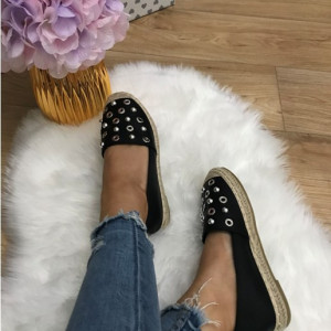 Espadrile dama negre