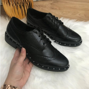 Pantofi dama negri oxford