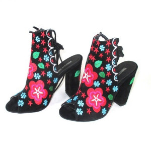 Sandale gen cizme de vara negre S743
