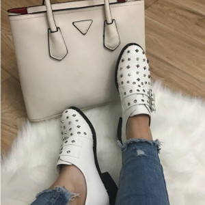 Pantofi dama albi