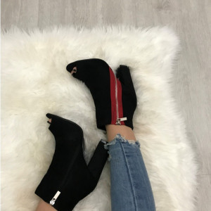 Sandale dama negre cu toc S94