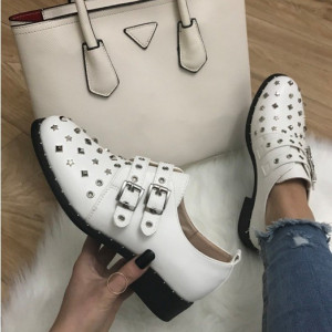 Pantofi dama albi
