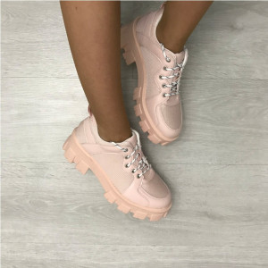 Pantofi dama roz cu talpa S672
