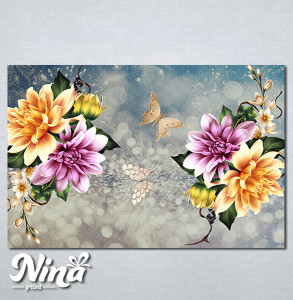 Slike na platnu Leptiri i cvet Nina405_P